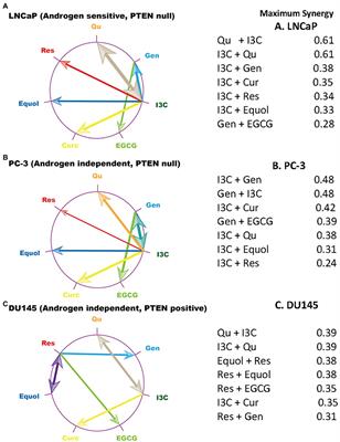 Anti-cancer potential of synergistic phytochemical combinations is influenced by the genetic profile of prostate cancer cell lines